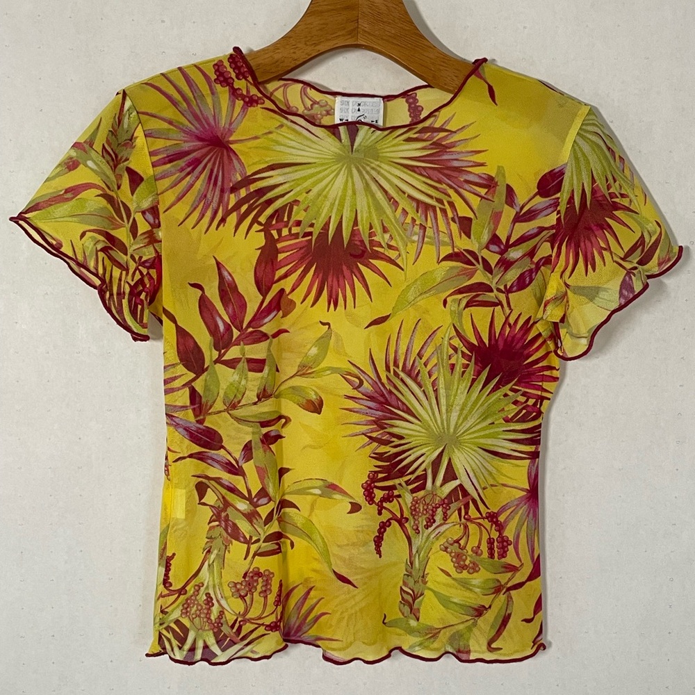 Six Degrees Floral Mesh Tee